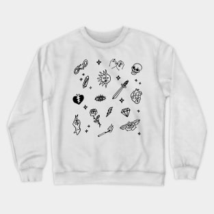 Old School Tattoo Pattern Drawing Crewneck Sweatshirt